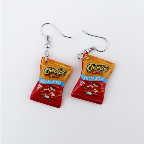 Cheetos bag Hypoallergenic Earrings. NWT - Picture 1 of 2
